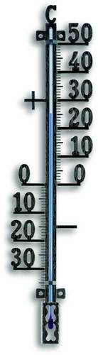 TFA Buitenthermometer analoog - metaal - Zwart - Blister